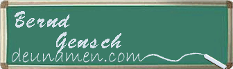 Bernd Gensch Visitenkarte
